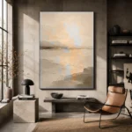Soft Horizon Minimalist Wall Art Canvas Print - Image 2