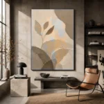 Sage Leaf Minimalist Wall Art Canvas Print - Image 2