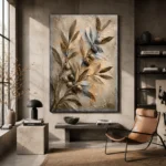 Olive Branch Botanical Wall Art Canvas Print - Image 2