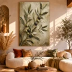 Olive Branch Botanical Wall Art Canvas Print - Image 13