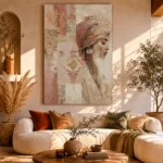 Rose Turban Ethnic Wall Art Canvas Print - Image 11