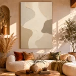 Ivory Flow Minimalist Wall Art Canvas Print - Image 11