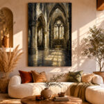 Gothic Cathedral Interior Gothic Wall Art Canvas Print - Image 20