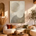 Textured Stone Wabi Sabi Wall Art Canvas Print - Image 9