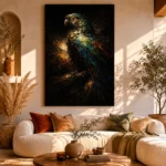 Emerald Parrot Animal Wall Art Canvas Print - Image 11