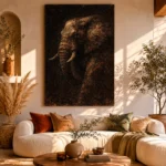 Bronze Elephant Animal Wall Art Canvas Print - Image 11