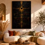 Celestial Axis Abstract Wall Art Canvas Print - Image 11