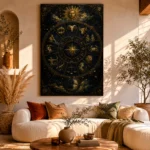 Zodiac Wheel Astrology Wall Art Canvas Print - Image 11