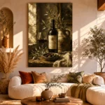 Wine & Olive Still Life Dining Room Wall Art Canvas Print - Image 9