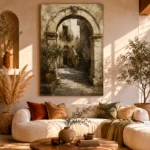 Ancient Stone Archway Architecture Wall Art Canvas Print - Image 11
