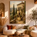 Tuscan Villa Architecture Wall Art Canvas Print - Image 11