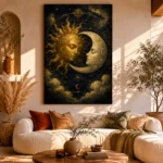 Sun and Moon Astrology Wall Art Canvas Print - Image 11
