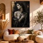 Kintsugi Muse Black & Gold Wall Art Canvas Print - Image 11
