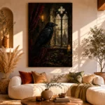 Midnight Raven Gothic Wall Art Canvas Print - Image 11