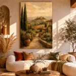 Tuscan Villa Path Landscape Wall Art Canvas Print - Image 11