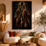 Solar Eclipse Abstract Wall Art Canvas Print - Image 11