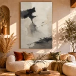 Ink Wash Wabi Sabi Wall Art Canvas Print - Image 11