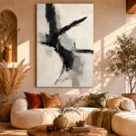 Black Arc Minimalist Wall Art Canvas Print - Image 11