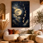 Moon Phases Astrology Wall Art Canvas Print - Image 11