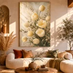 Ivory Tulip Bouquet Flower Wall Art Canvas Print - Image 11