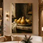 Golden Pear Dining Room Wall Art Canvas Print - Image 4