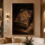 Ornate Antique Book Dark Academia Wall Art Canvas Print - Image 3