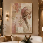 Rose Turban Ethnic Wall Art Canvas Print - Image 3