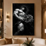 Atlas Monochrome Wall Art Canvas Print - Image 3