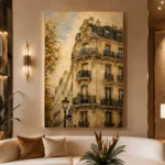 Parisian Facade Architecture Wall Art Canvas Print - Image 3