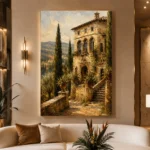 Tuscan Villa Architecture Wall Art Canvas Print - Image 3