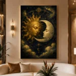 Sun and Moon Astrology Wall Art Canvas Print - Image 3