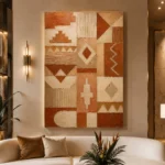 Terracotta Heritage Pattern Ethnic Wall Art Canvas Print - Image 10