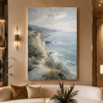Coastal Cliff Landscape Wall Art Canvas Print - Image 3