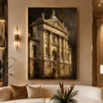 Classical Facade Architecture Wall Art Canvas Print - Image 3