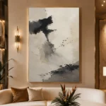 Ink Wash Wabi Sabi Wall Art Canvas Print - Image 3
