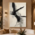 Black Arc Minimalist Wall Art Canvas Print - Image 3