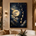Moon Phases Astrology Wall Art Canvas Print - Image 4