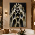 Gothic Cathedral Abstract Wall Art Canvas Print - Image 3