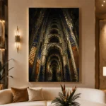 Vaulted Arch Abstract Wall Art Canvas Print - Image 3