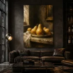 Golden Pear Dining Room Wall Art Canvas Print - Image 3