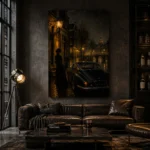 Rainy Canal Noir Movie Wall Art Canvas Print - Image 4