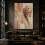 Rose Turban Ethnic Wall Art Canvas Print - Image 4