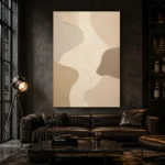 Ivory Flow Minimalist Wall Art Canvas Print - Image 4