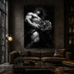Atlas Monochrome Wall Art Canvas Print - Image 4
