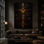 Celestial Axis Abstract Wall Art Canvas Print - Image 4