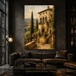 Tuscan Villa Architecture Wall Art Canvas Print - Image 4