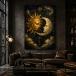 Sun and Moon Astrology Wall Art Canvas Print - Image 4