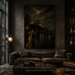 Istanbul Bosphorus Mosque Cinematic Cityscapes Canvas Print - Image 4