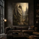 Weeping Angel Gothic Wall Art Canvas Print - Image 4