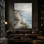 Coastal Cliff Landscape Wall Art Canvas Print - Image 4